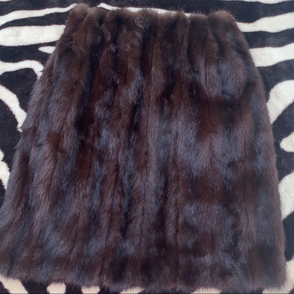 Real mink skirt custom made.